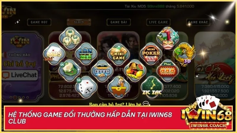 Iwin68 – Kho trò chơi hấp dẫn và cơ hội giải trí bất tận