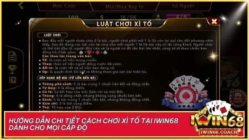 Bắt đầu ván xì tố tại Iwin68 với hai lá bài và lựa chọn chiến thuật phù hợp