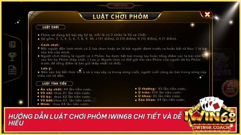 Nắm vững quy tắc Phỏm Iwin68 club để tự tin chinh phục mọi ván bài
