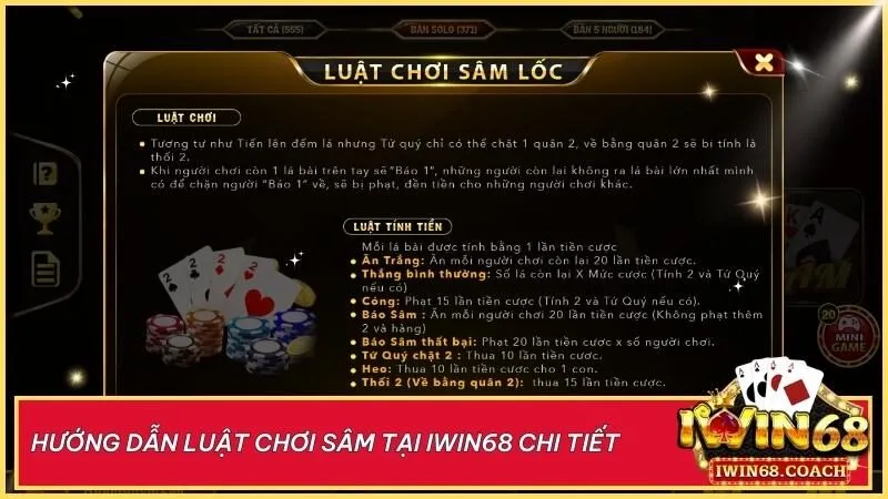 Chinh phục Sâm online tại Iwin68 với mẹo chơi đỉnh cao và thưởng hấp dẫn 3 Luật chơi Sâm tại Iwin68 đơn giản, dễ hiểu! Nắm vững cách chơi, cách tính điểm và chiến thuật để chinh phục mọi ván đấu
