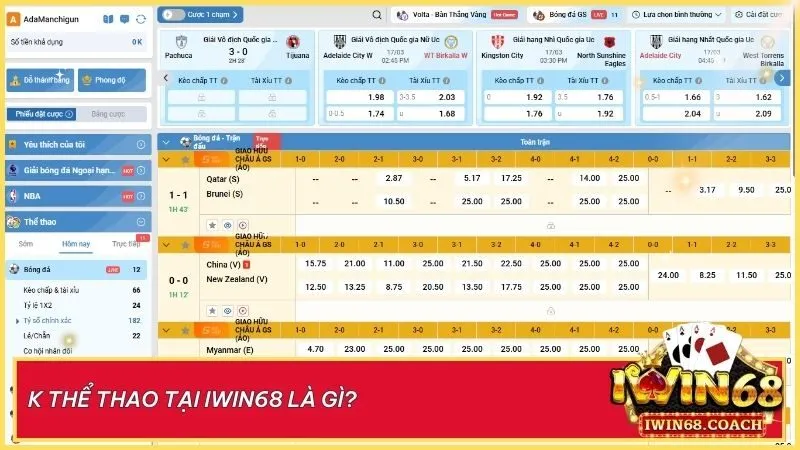 K thể thao tại Iwin68 mang đến trải nghiệm cá cược đỉnh cao 2 Cá cược dễ dàng, trải nghiệm đẳng cấp với K thể thao tại Iwin68