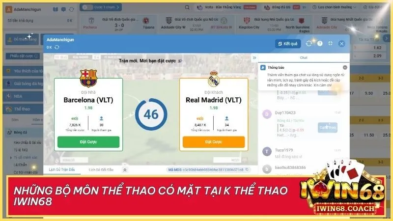 K thể thao tại Iwin68 mang đến trải nghiệm cá cược đỉnh cao 3 Bóng đá, bóng rổ, Muay Thai và nhiều hơn thế nữa – tất cả đều có K thể thao Iwin68 – nơi hội tụ tinh hoa thể thao