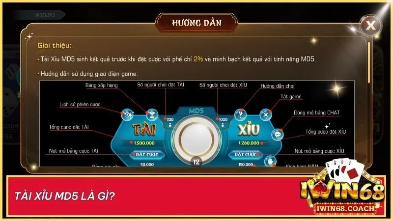 Chơi tài xỉu MD5 tại Iwin68 – Trò chơi công bằng với công nghệ bảo mật đỉnh cao