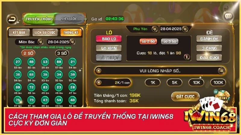 Các bước tham gia lô đề tại Iwin68 đơn giản thuận tiện chỉ trong vài phút
