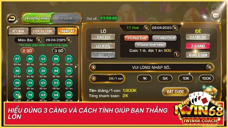 3 càng Iwin68 là gì? Cách chơi chuẩn xác và bí quyết tăng tỷ lệ trúng thưởng 3 Nắm rõ cách chơi và tỷ lệ thưởng của từng khu vực sẽ giúp bạn tối ưu hóa cơ hội chiến thắng khi chơi 3 càng.